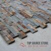 Split Face Variagated Multicolour Slate 3D Mosaic