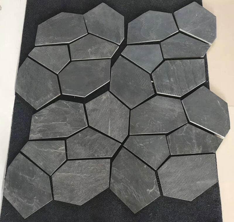 Elegant Black Slate Crazy Paving Flagstone Stylish black slate crazy paving flagstone for landscaping