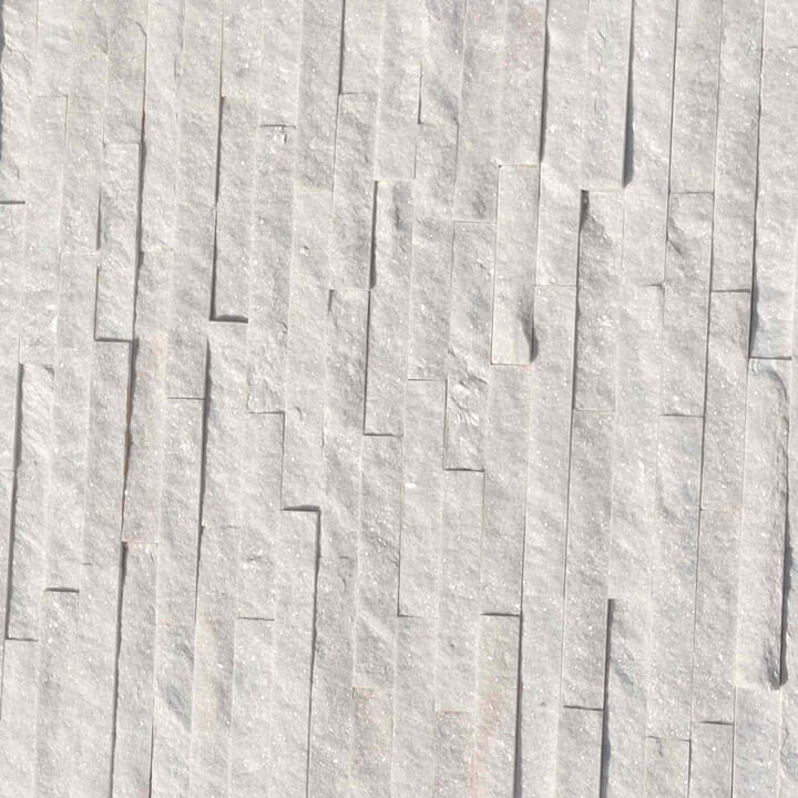 Pure White Quartzite Stacked Stone Natural Wall Elegant pure white quartzite natural stacked stone for walls