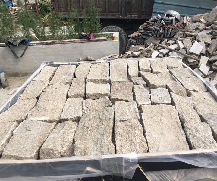 Natural Dry Stack Stone Wall Elegant dry stack stone wall with natural texture.