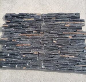 Thin Tile Cladding Durable and Stylish Black Slate Thin Stone Panel Cladding