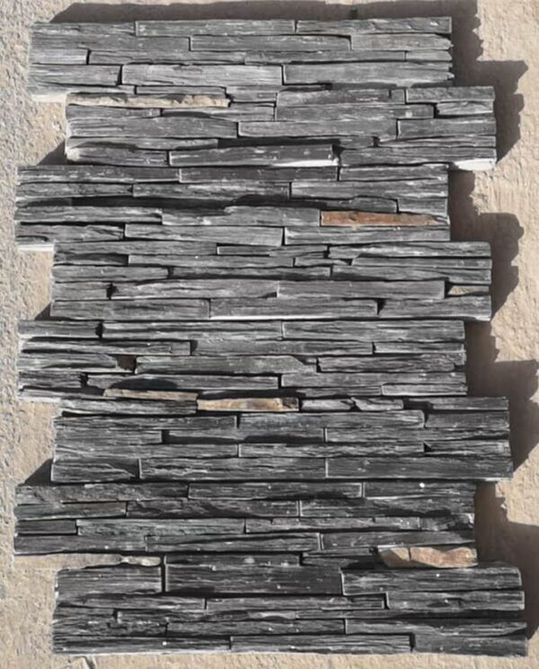 Durable and Stylish Black Slate Thin Stone Panel Cladding